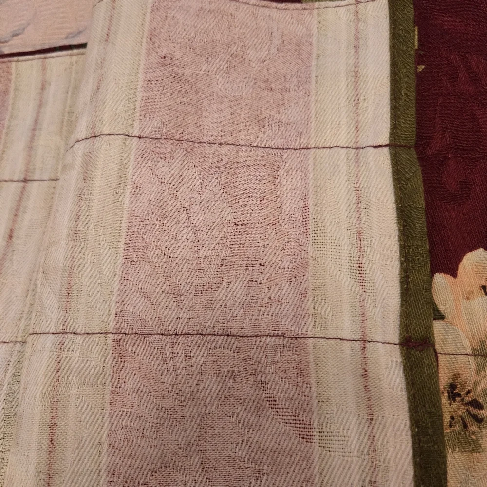Waverly Valances Vintage Double Scalloped Chianti Cabernet Lot Of 5